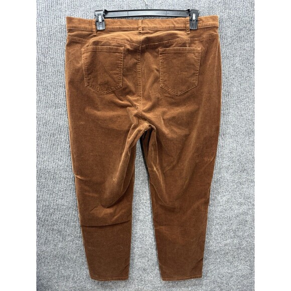 J. Jill Corduroy Pants Womens 2X Brown Pull On Straight Leg Pockets High Rise - Picture 2 of 10